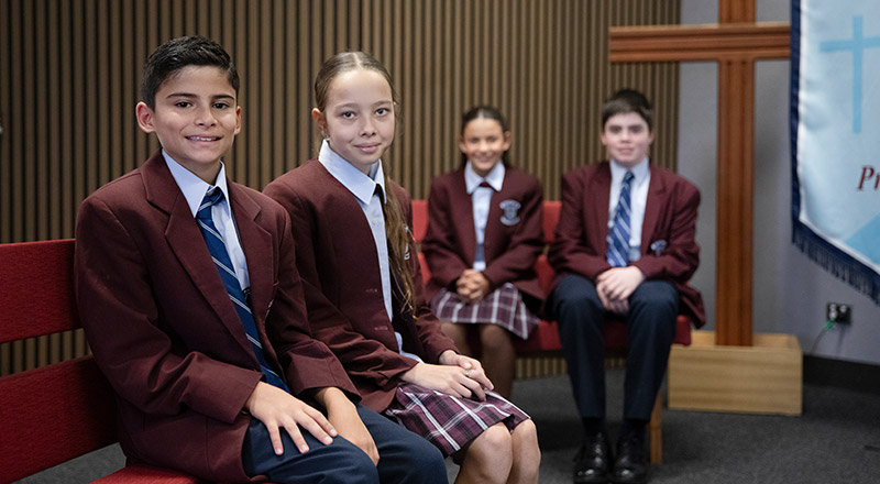 Bede Polding Catholic College South Windsor students in liturgy