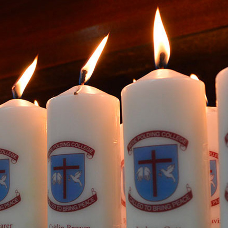 Liturgical candles at Bede Polding Catholic College South Windsor